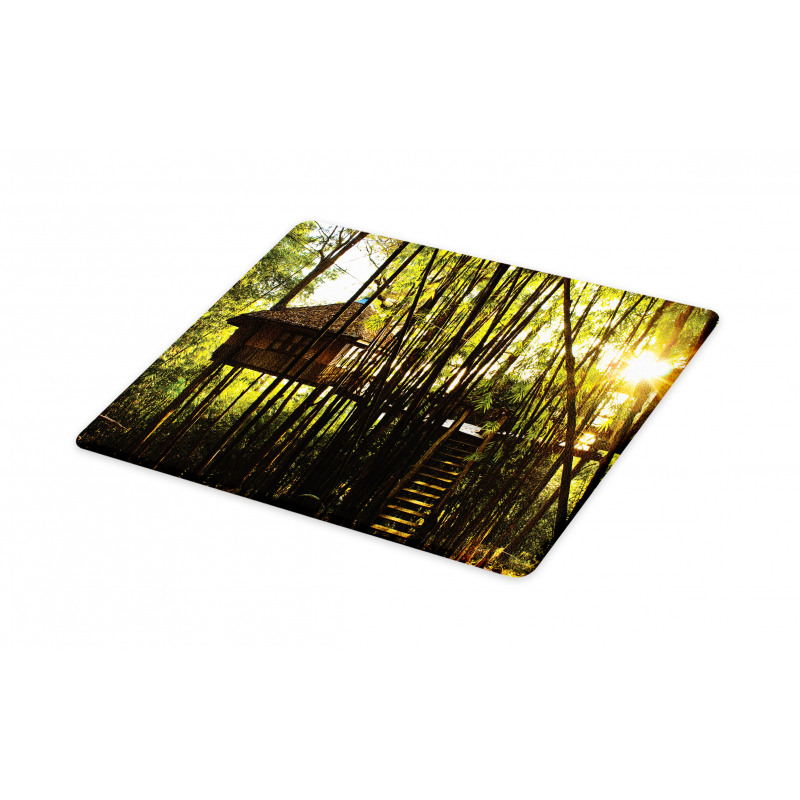 Hut in Idyllic Forest Cutting Board