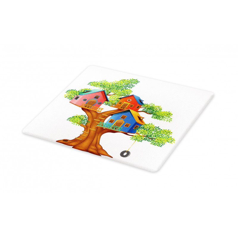 Cartoon Cottages Cutting Board