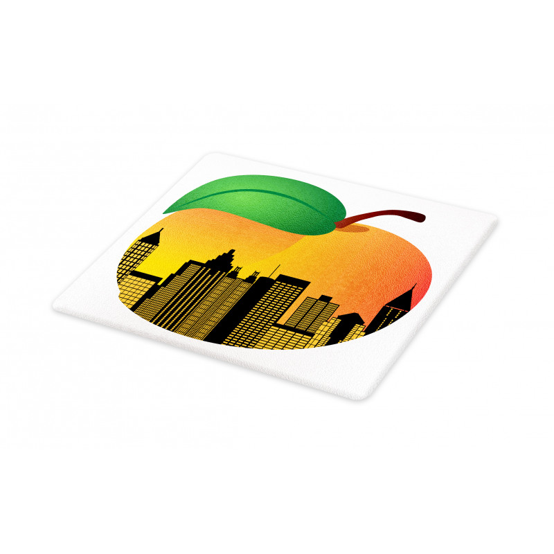 City Skyline in a Peach Cutting Board