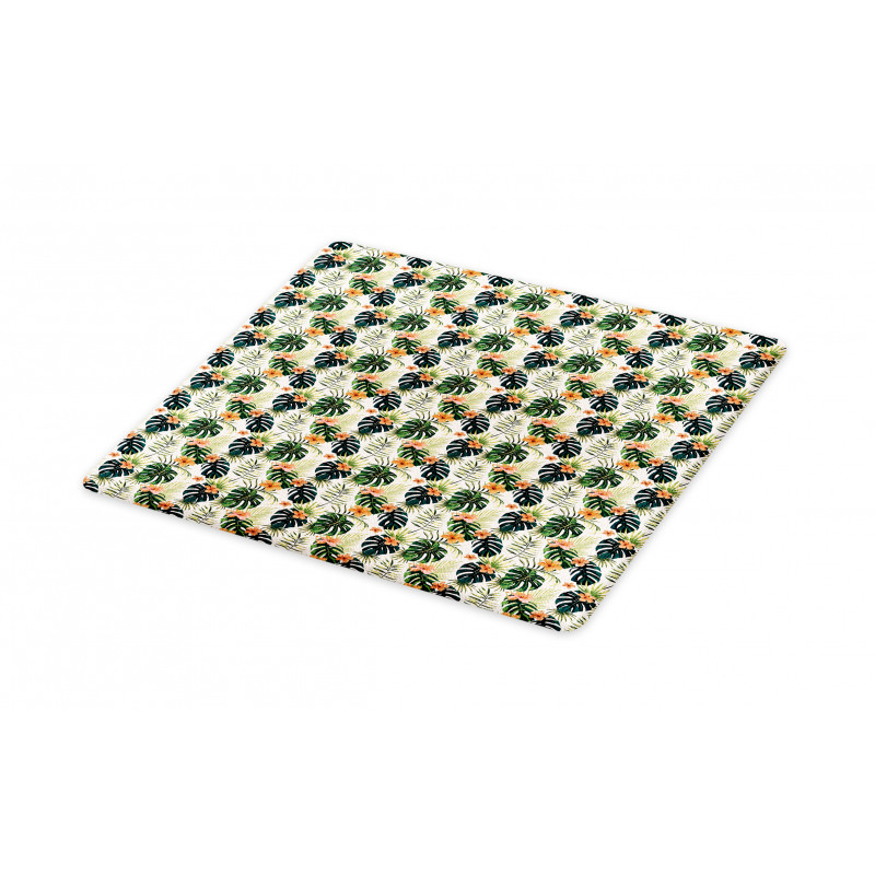 Tropical Flowers Monstera Cutting Board