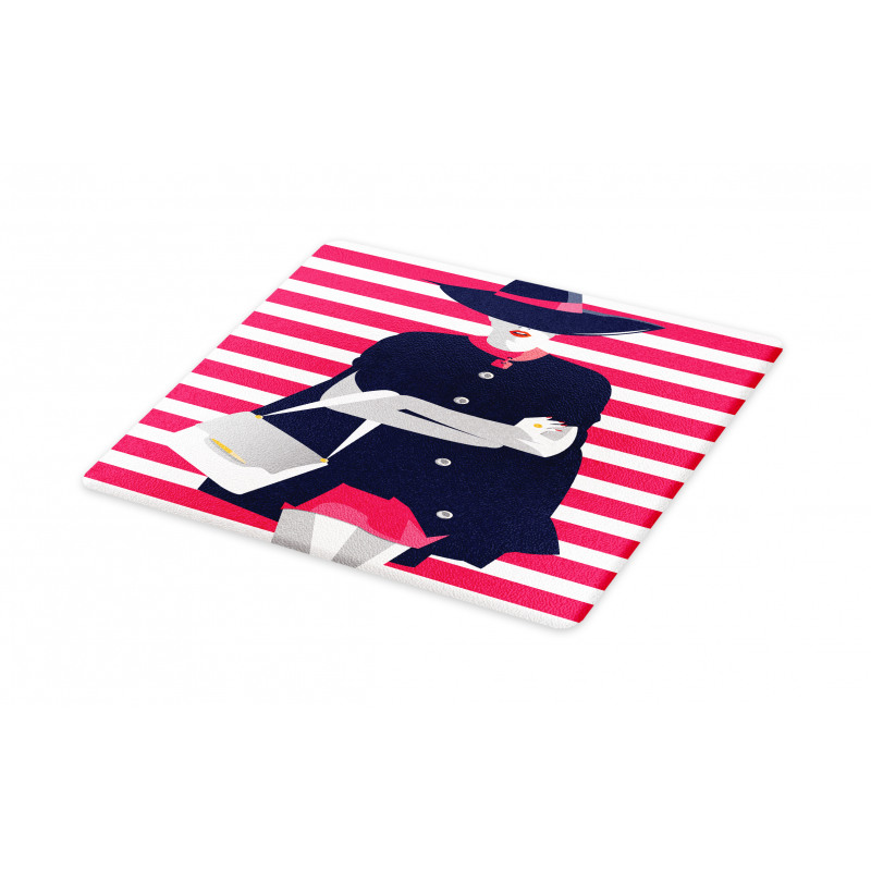 Fashion on Stripes Cutting Board