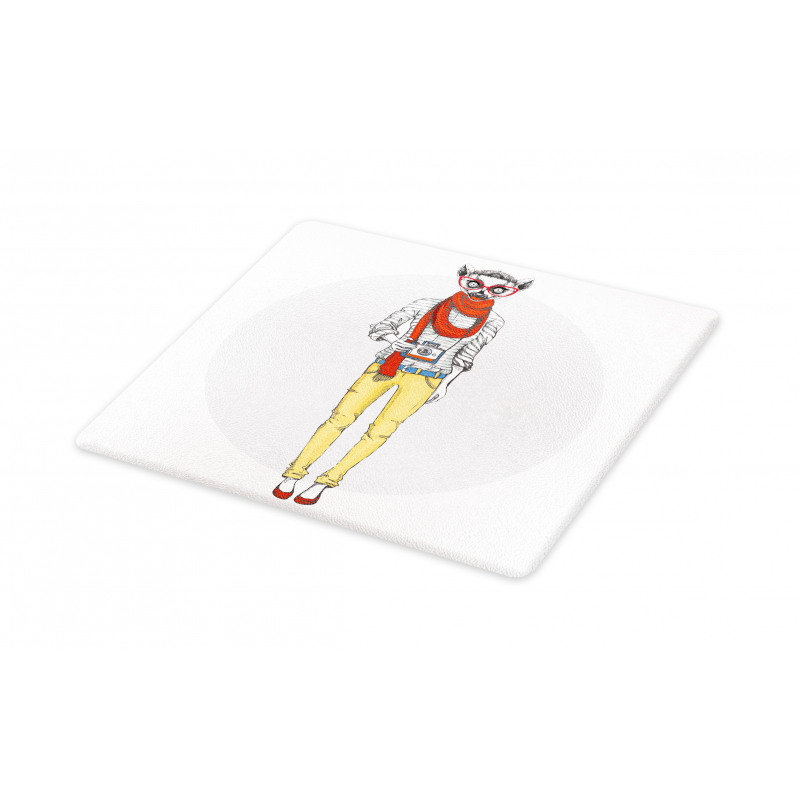 Hipster Style Animal Cartoon Cutting Board