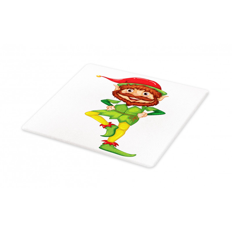 Little Man Standing on Foot Cutting Board