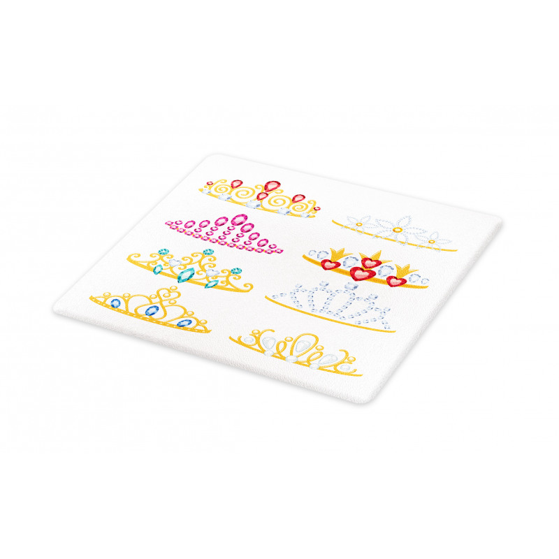 Golden Gemstones Tiaras Cutting Board