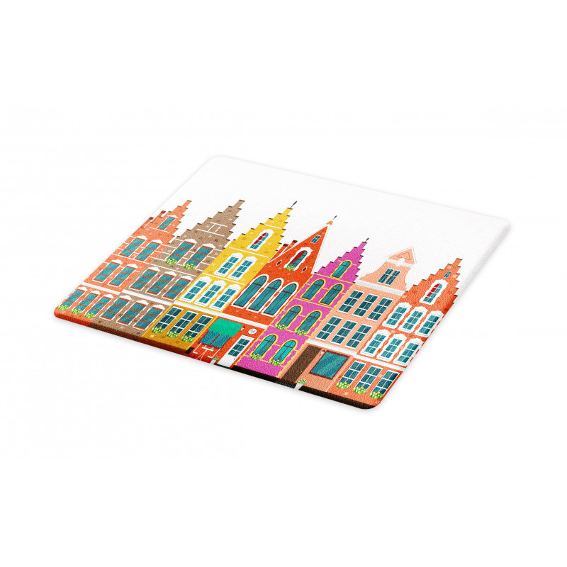 European Colorful Houses Cutting Board