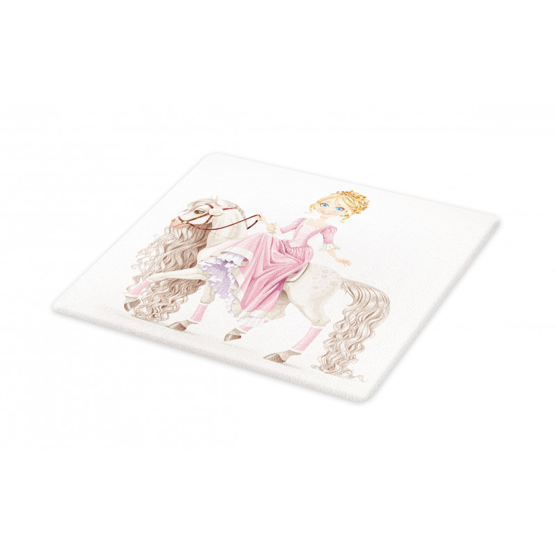 Princess on White Horse Cutting Board