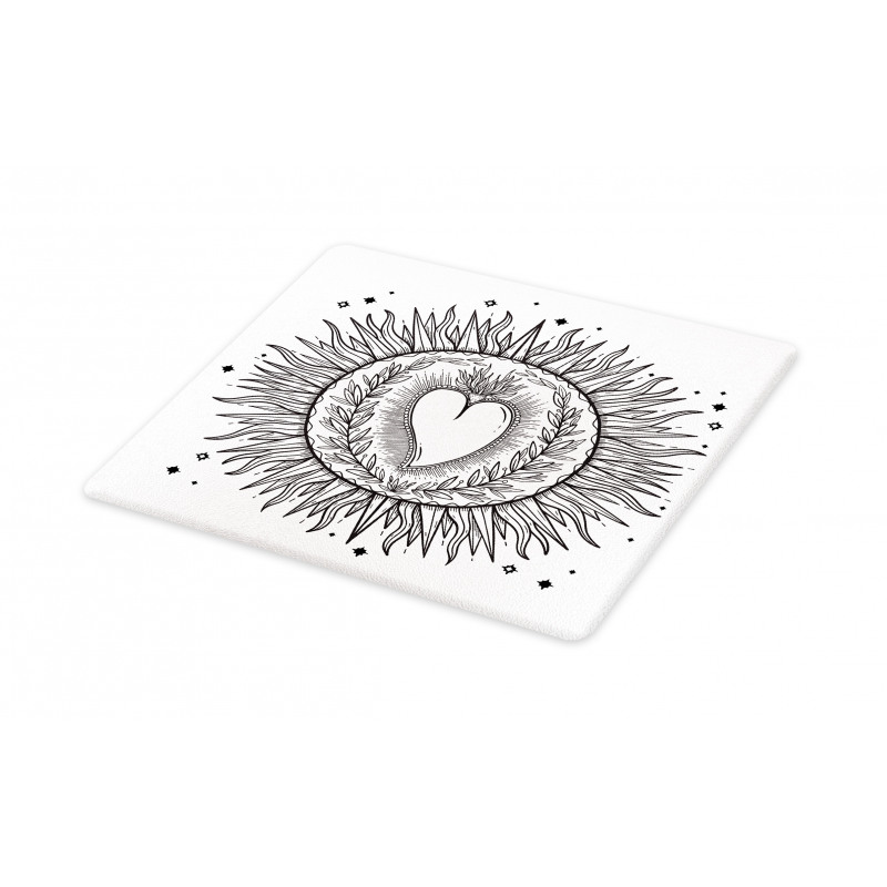 Sun with Heart Art Cutting Board