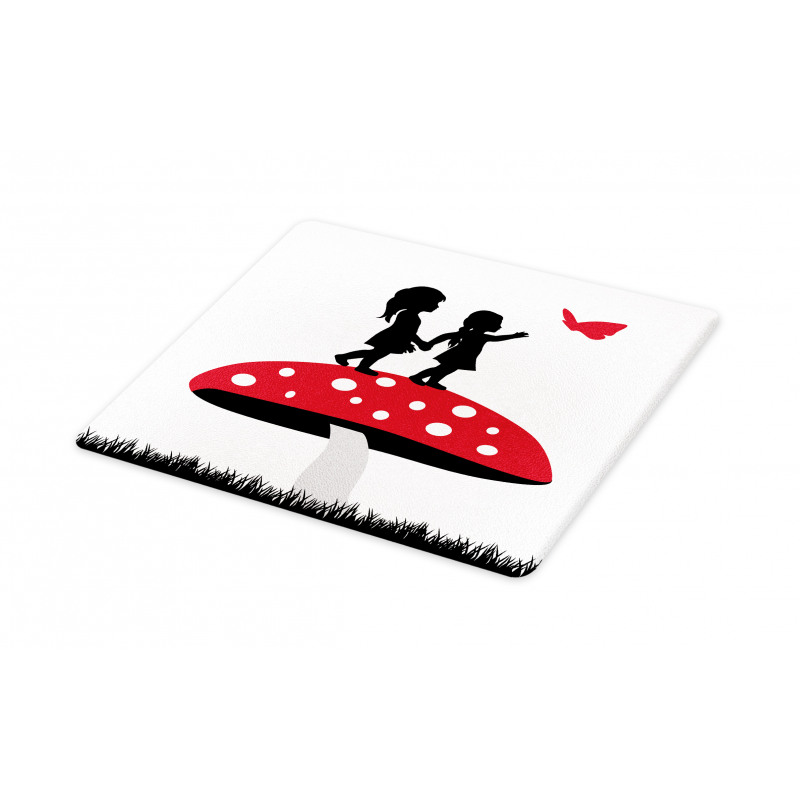 Little Girls on Toadstool Cutting Board