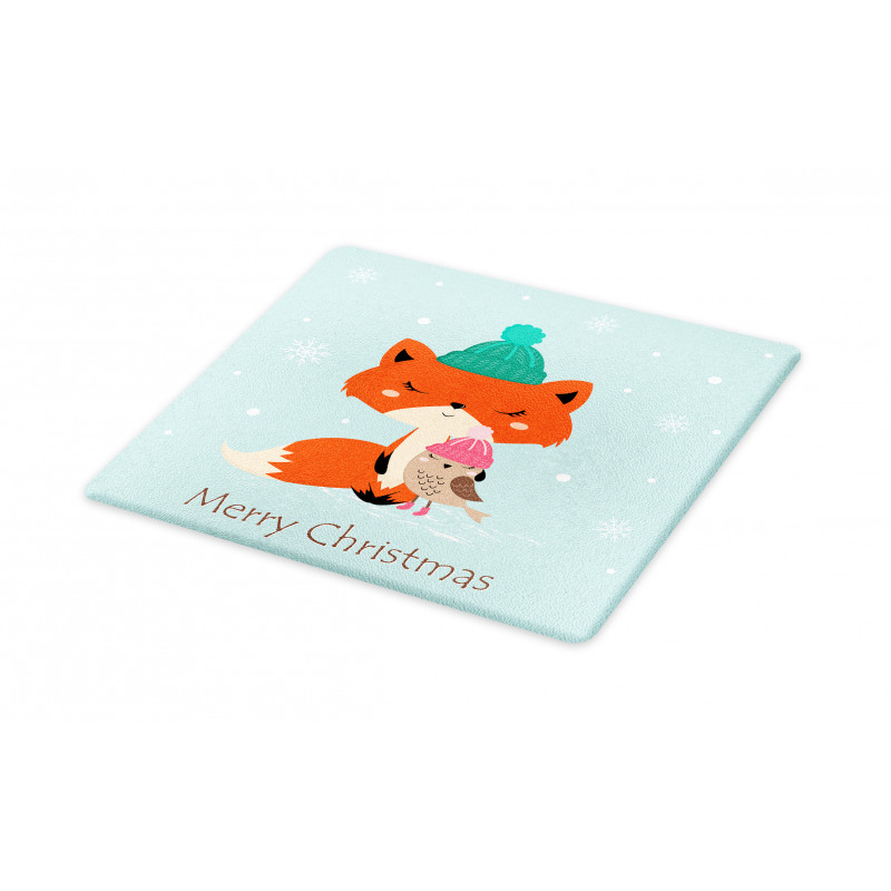 Merry Christmas Bird Animal Cutting Board