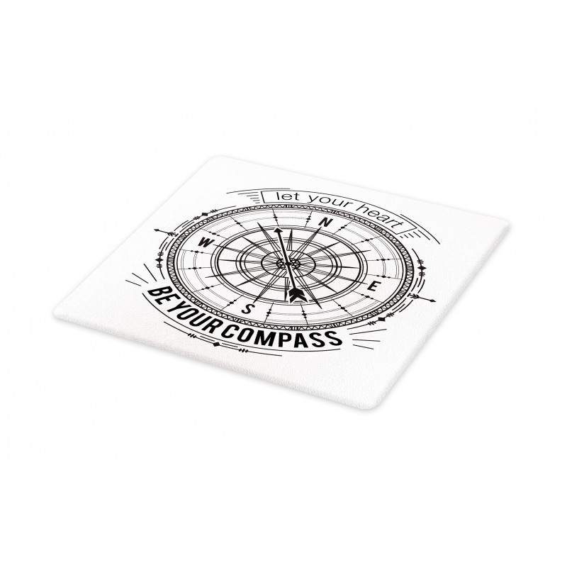 Monochrome Compass Cutting Board