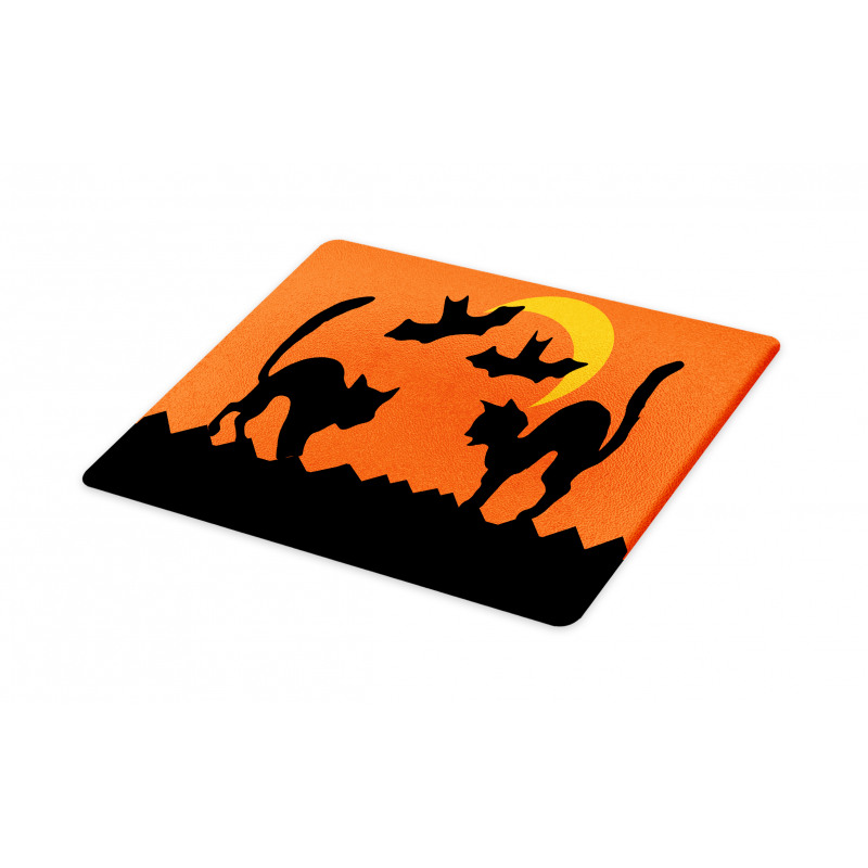 Crescent Cats and Bats Cutting Board