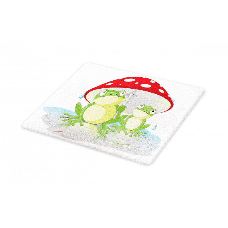 Animal in Mushroom Umbrella Cutting Board