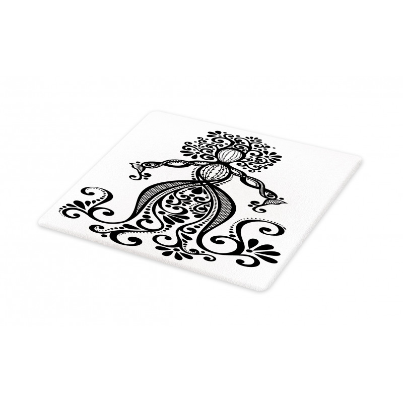 Woman Shape Vintage Ornate Cutting Board