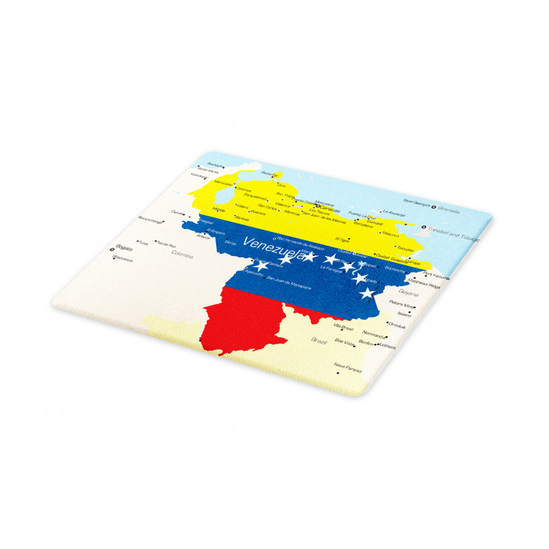 Colorful Detailed Map Cutting Board