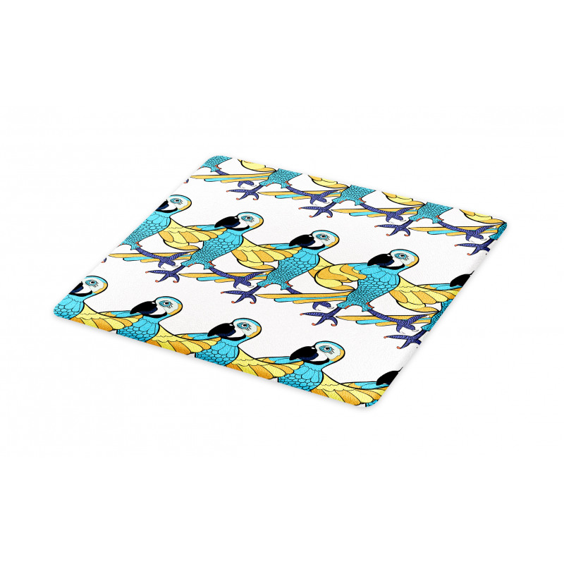 Tropic Colorful Parrots Cutting Board