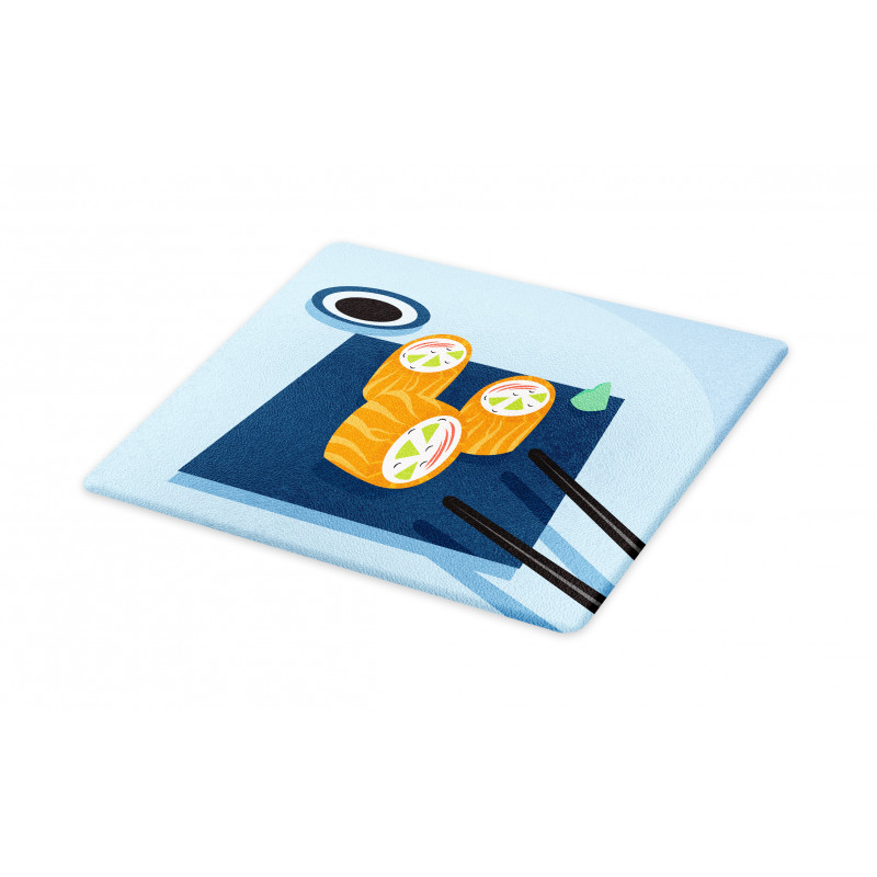 Colorful Doodle Sushi Plate Cutting Board