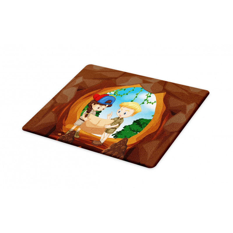 Children Reading a Map Cutting Board