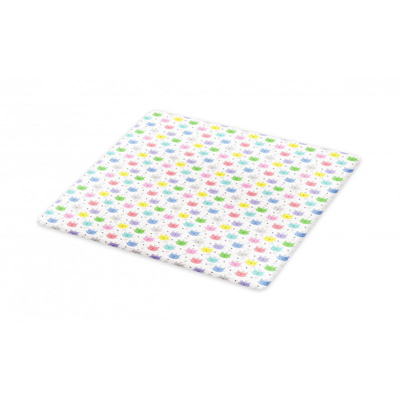 Colorful Princess Cats Cutting Board