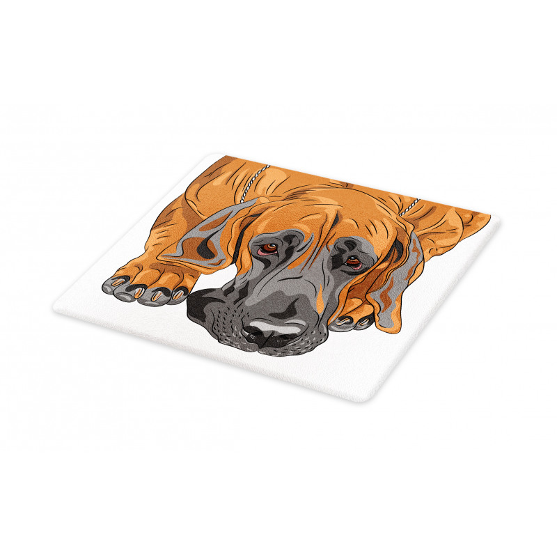 Sad Looking Dog Cartoon Cutting Board