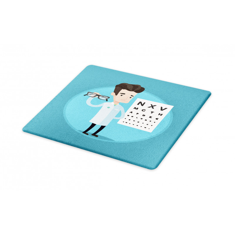 Doctor Holding Eyeglasses Cutting Board