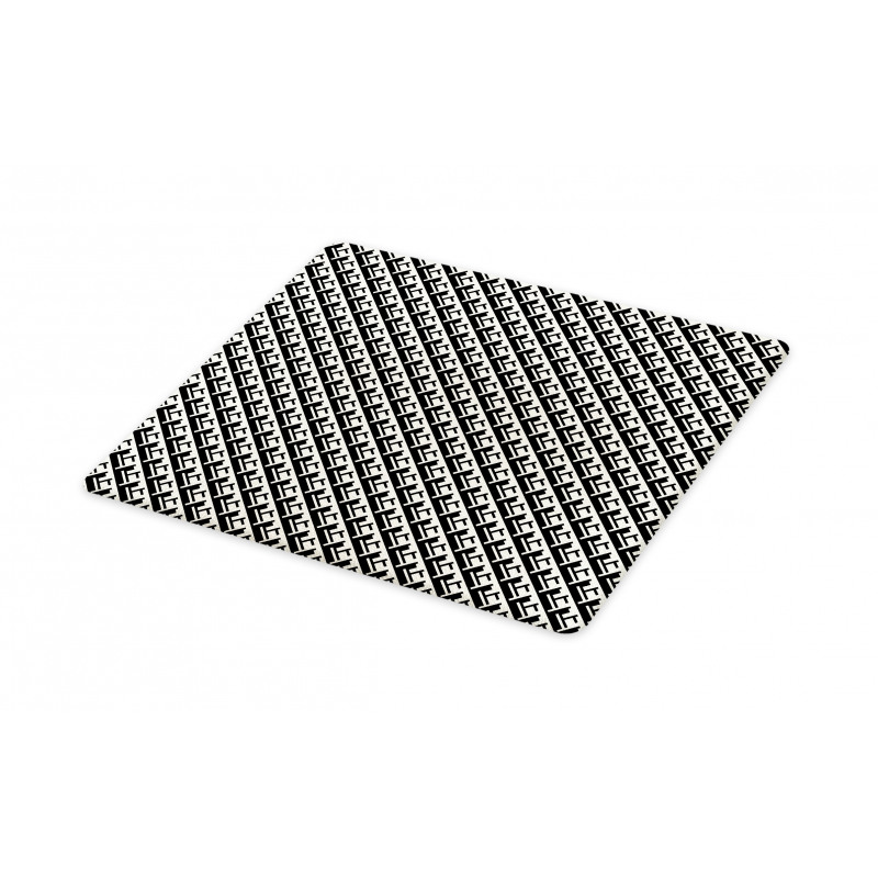 Monochrome Optical Geometric Cutting Board