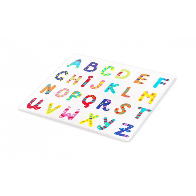 Funny Colorful Letters Cutting Board