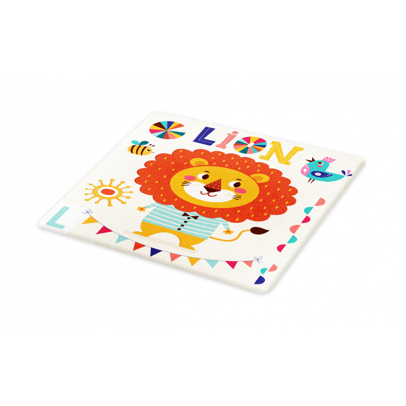 Cartoon Letters Lion for L Cutting Board