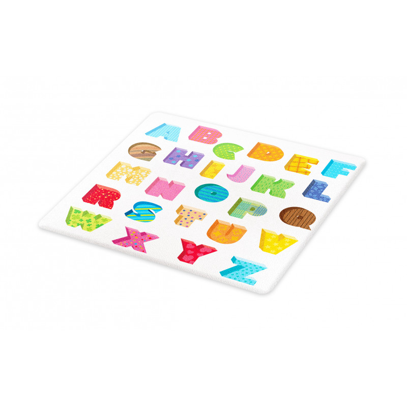 ABC Educational Letters Cutting Board