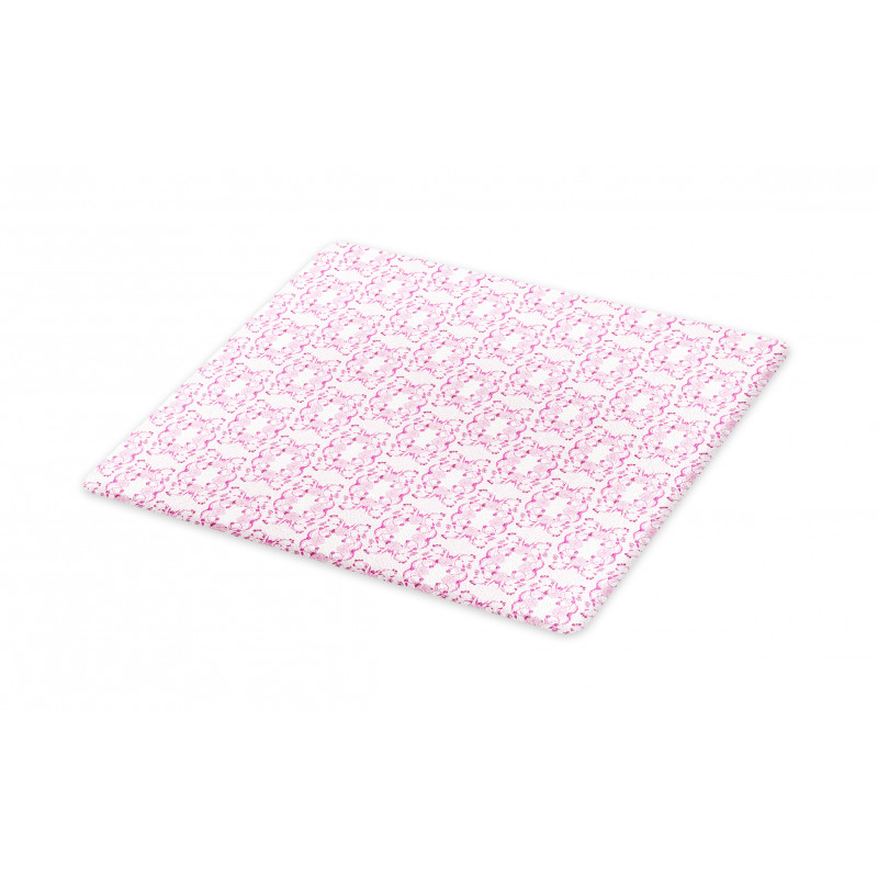 Delicate Striped Floral Cutting Board