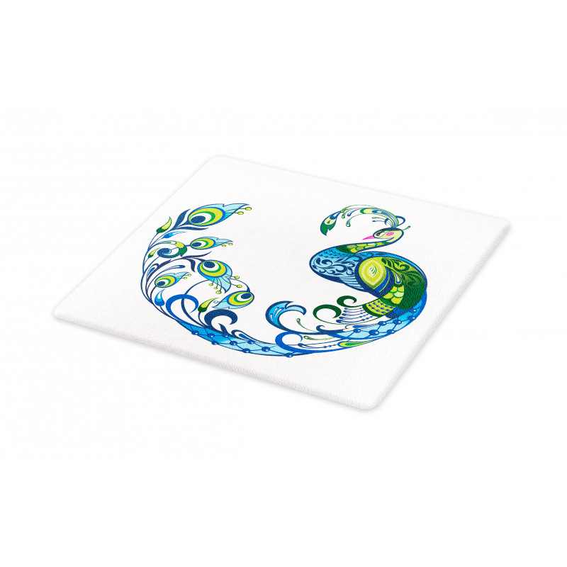 Colorful Peacock Tropic Cutting Board