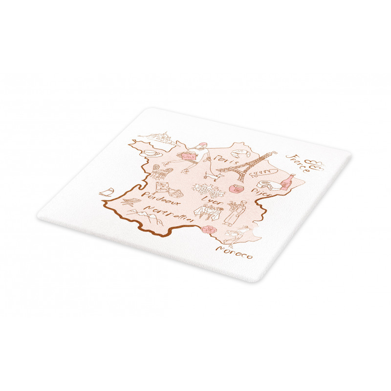 Typography Map Cutting Board