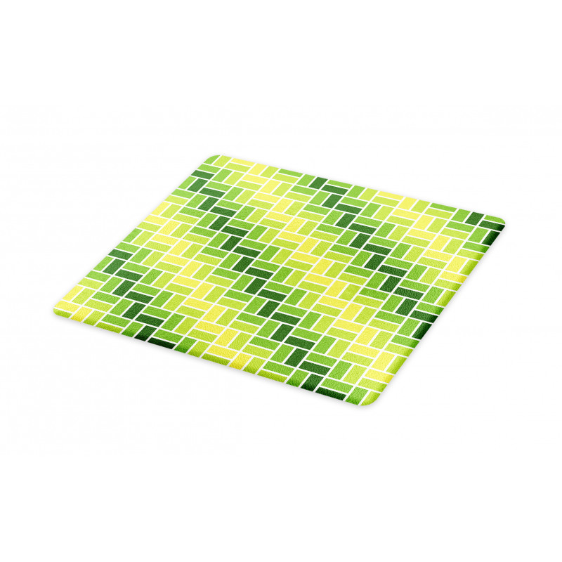 Diagonal Greenish Geometry Cutting Board