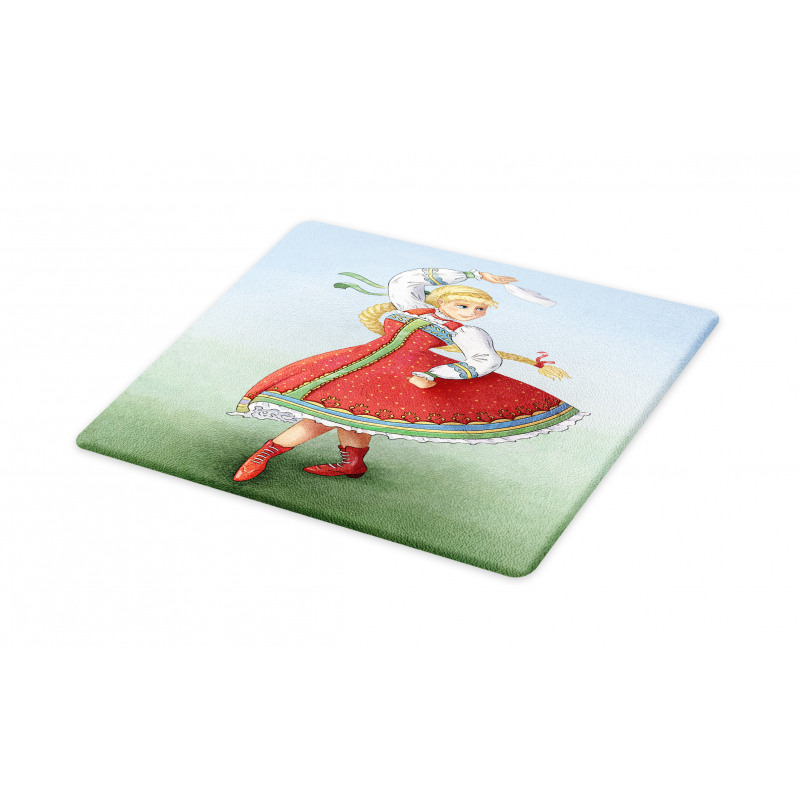 Slavic Girl Dancing Drawing Cutting Board