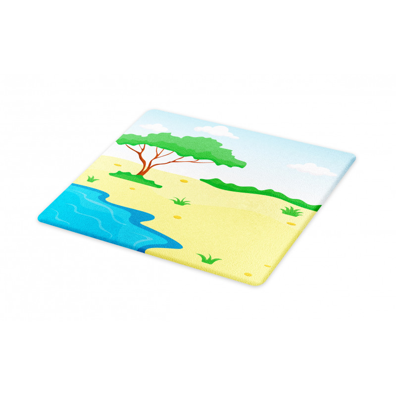 Cartoon Style Little Pond Cutting Board