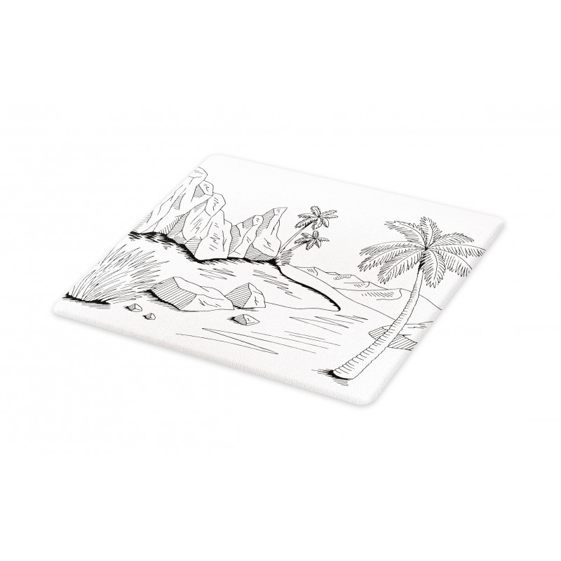 Pencil Sketch Outline Drawing Cutting Board