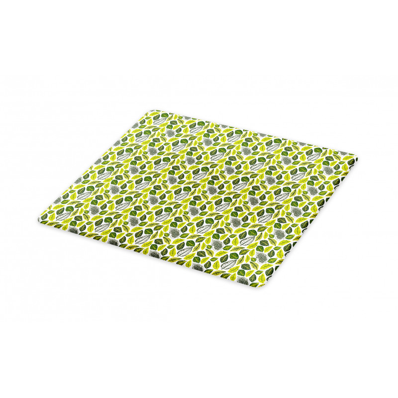 Vivid Tropical Leaves Cutting Board