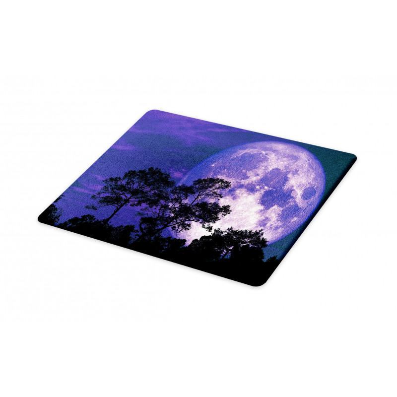 Trees on a Field at Night Cutting Board