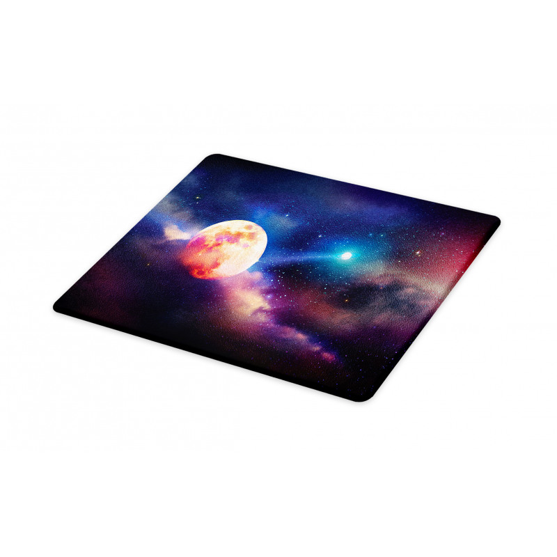 Cosmic Scene with Planets Cutting Board