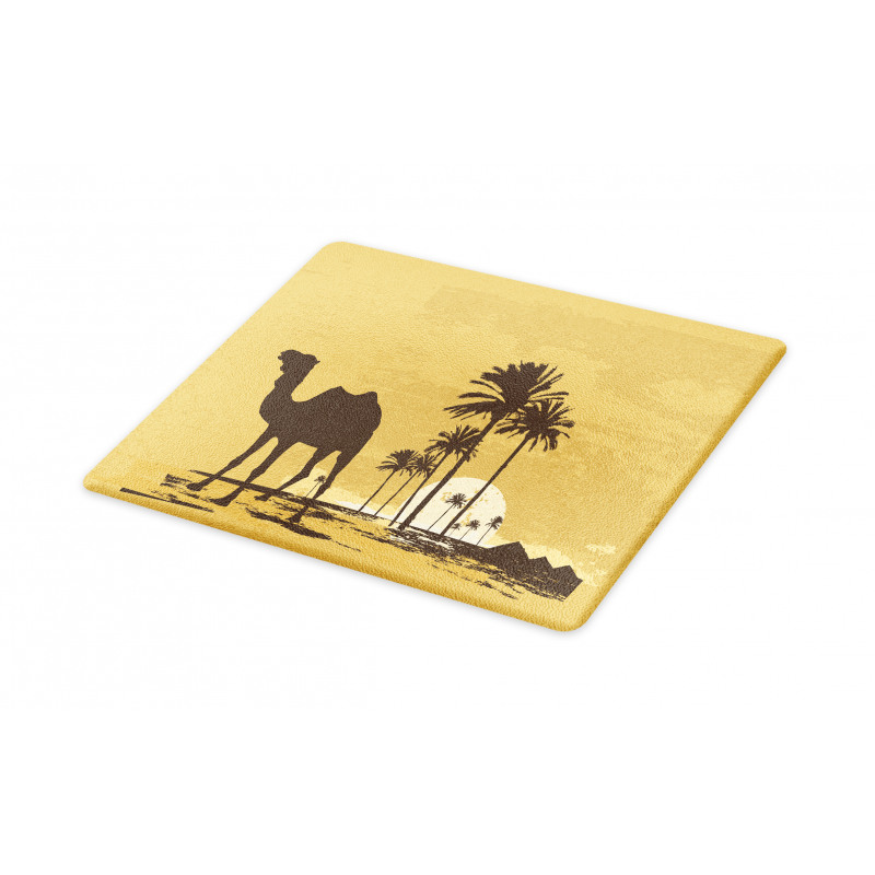 Camel and Palm Trees Sunset Cutting Board