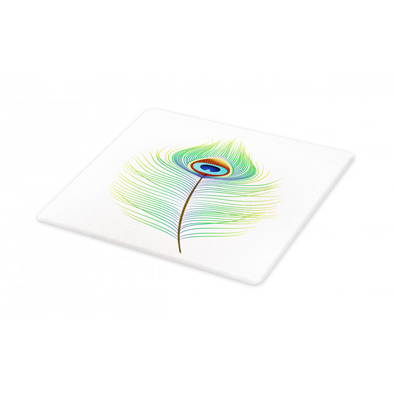 Single Retro Plume Peacock Cutting Board