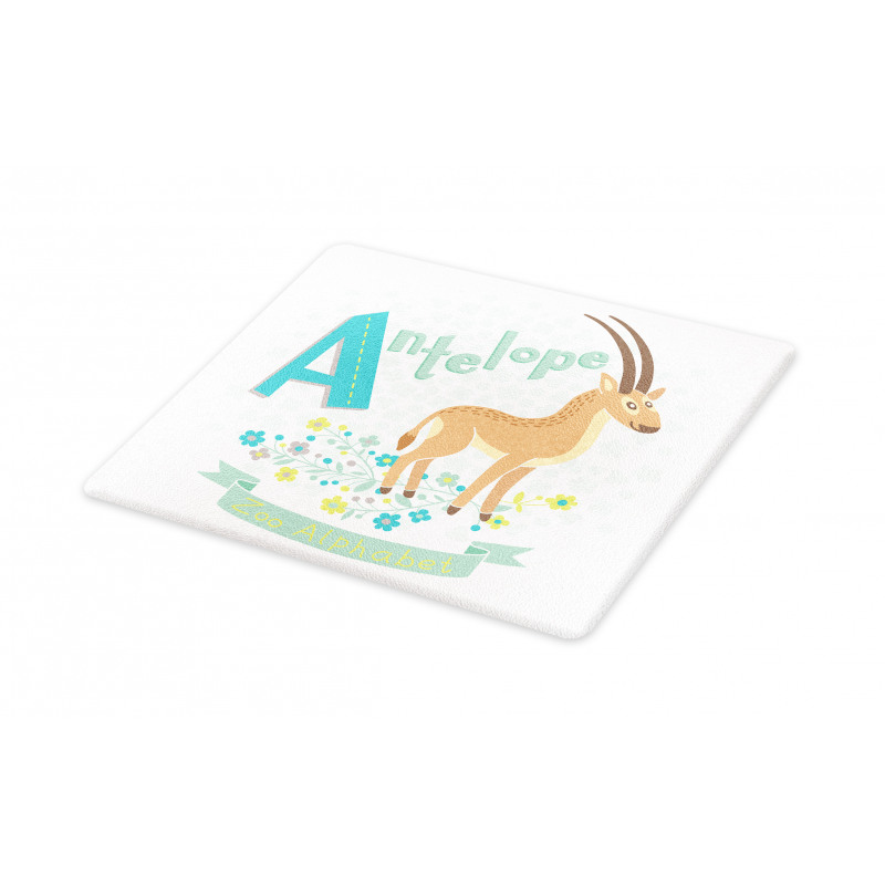 Zoo Alphabet Floral Animal Cutting Board