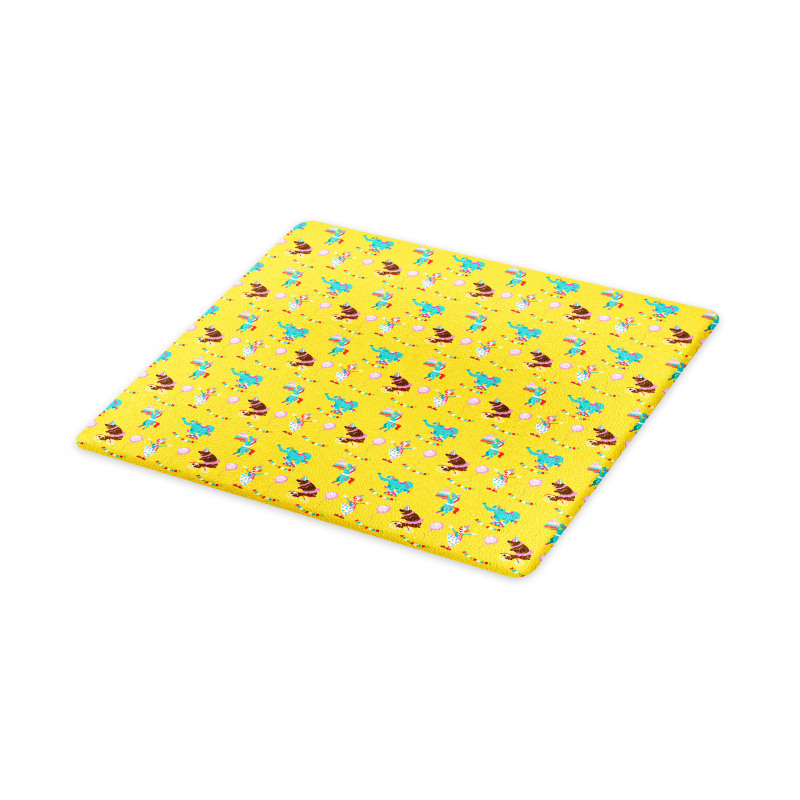 Birthday Party Circus Animals Cutting Board