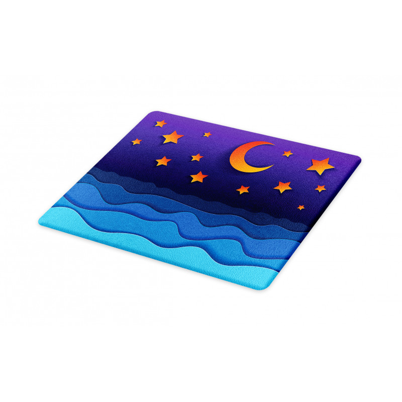 Paper Cut Style Sky Cutting Board