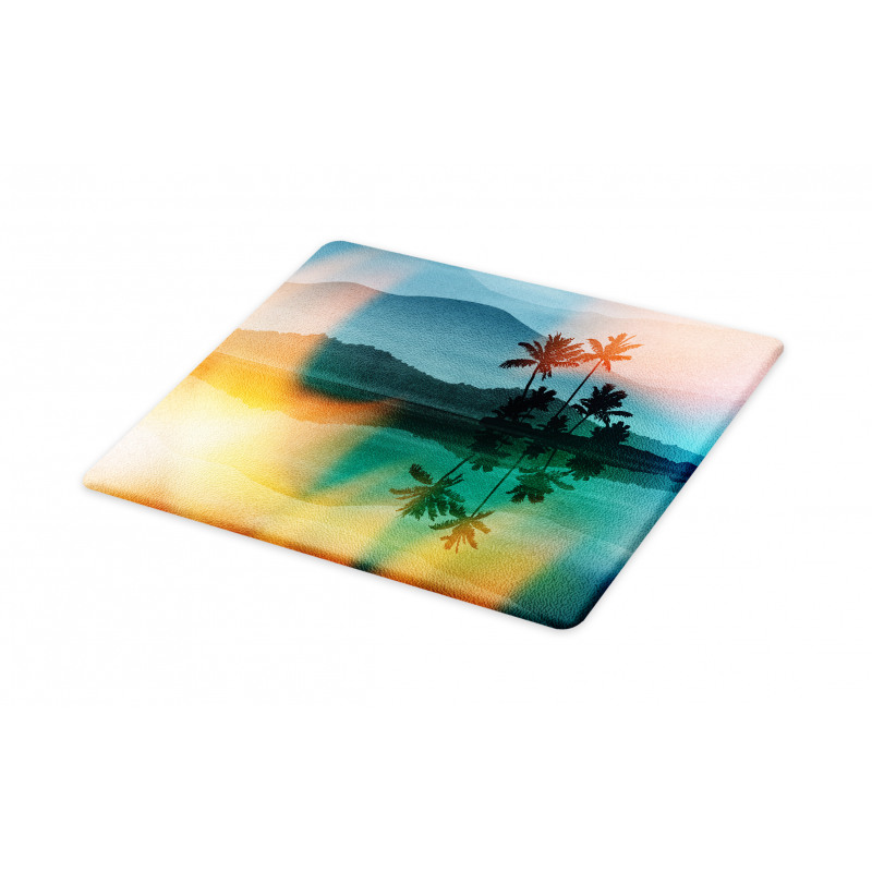 Sea and Palm Trees Art Cutting Board