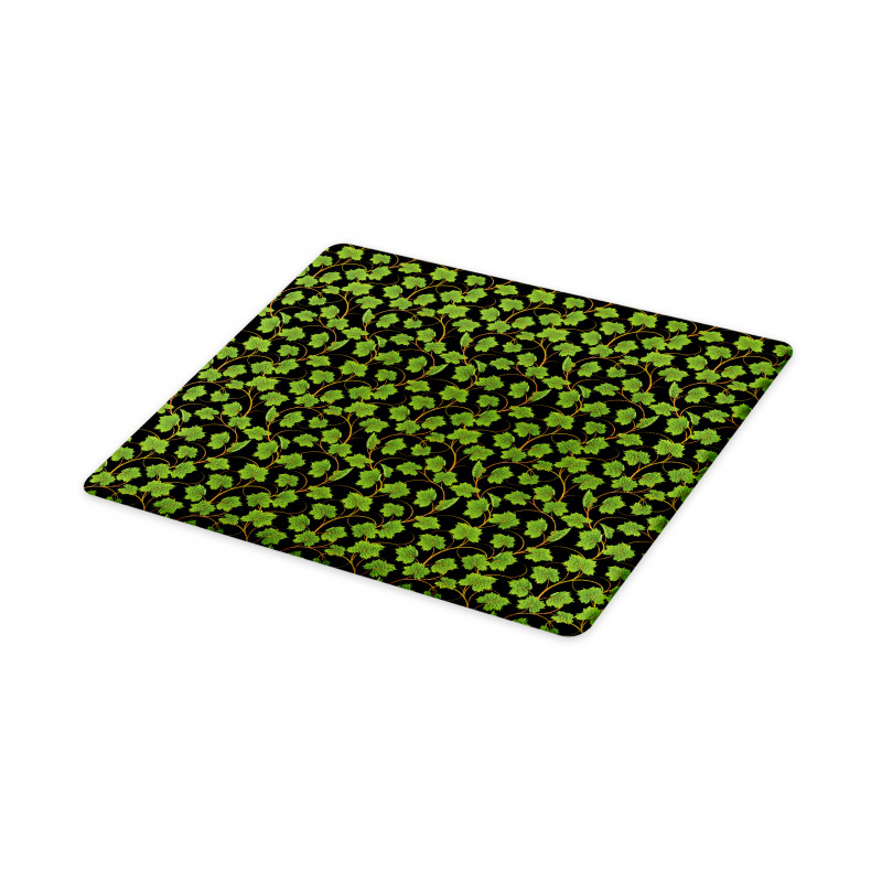 Botany Grape Leaves on Dark Cutting Board