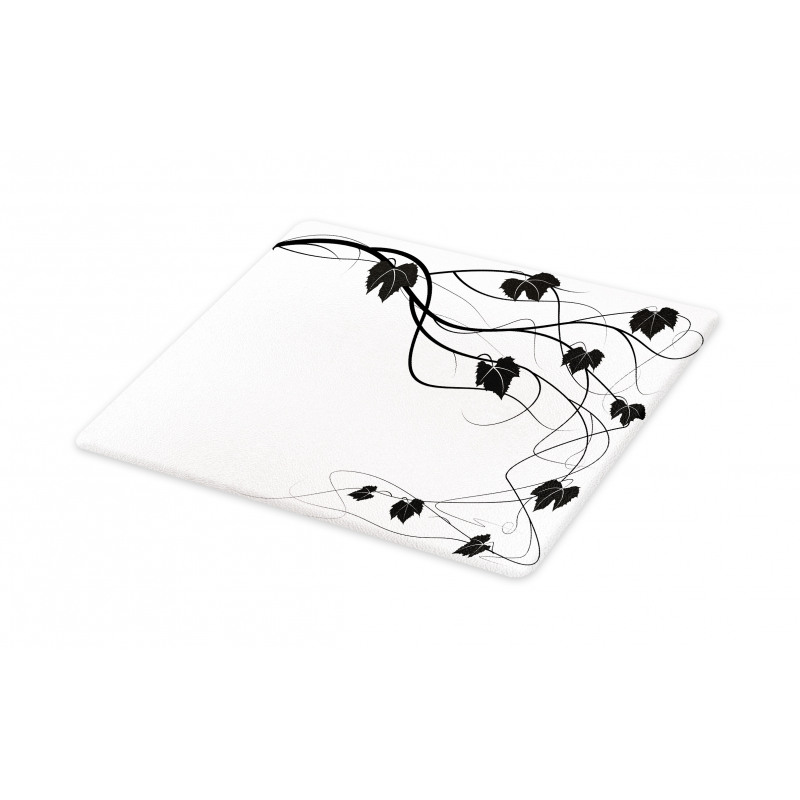 Monotone Abstract Leaves Art Cutting Board