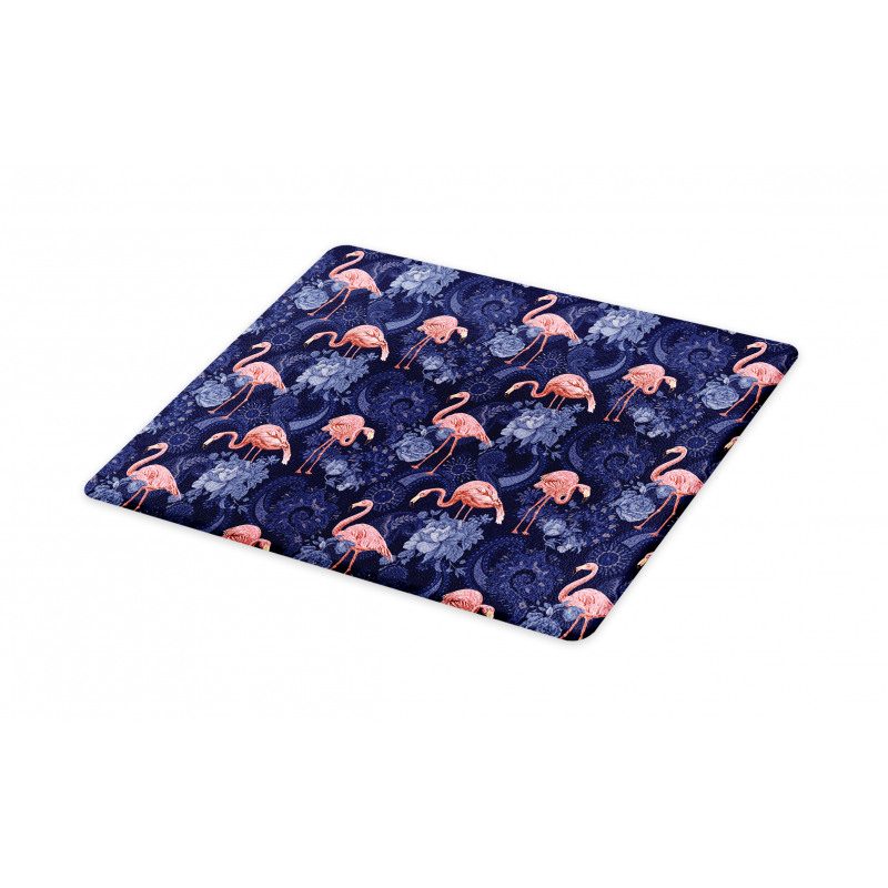 Exotic Floral Flamingos Cutting Board