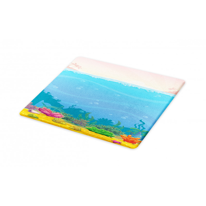 Vertical Underwater Scene Cutting Board