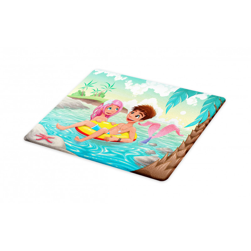 Cartoon Tropical Love Cutting Board