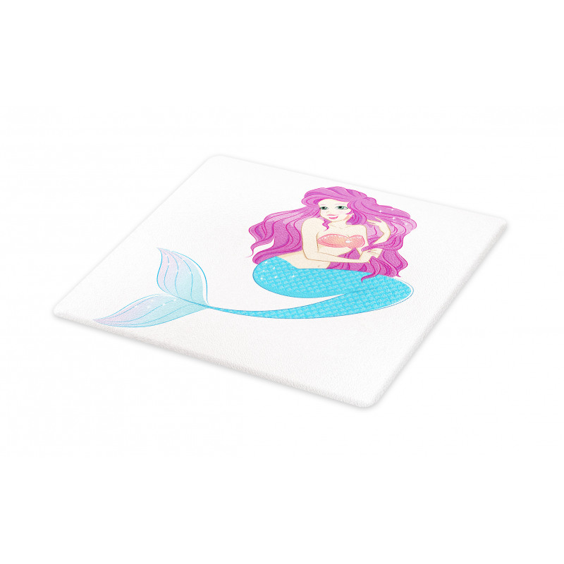 Mermaid with Pink Hair Cutting Board